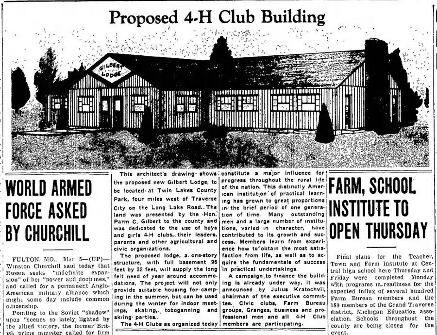 Twin Lakes Park - Mar 5 1946 Article On Opening